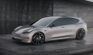 Tesla Model 3 Hatchback Rendering Goes After the Hyundai Ioniq 5