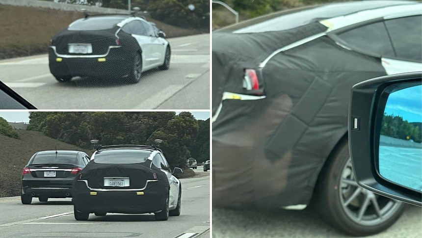 Tesla Model 3 'Project Highland" spotted in traffic