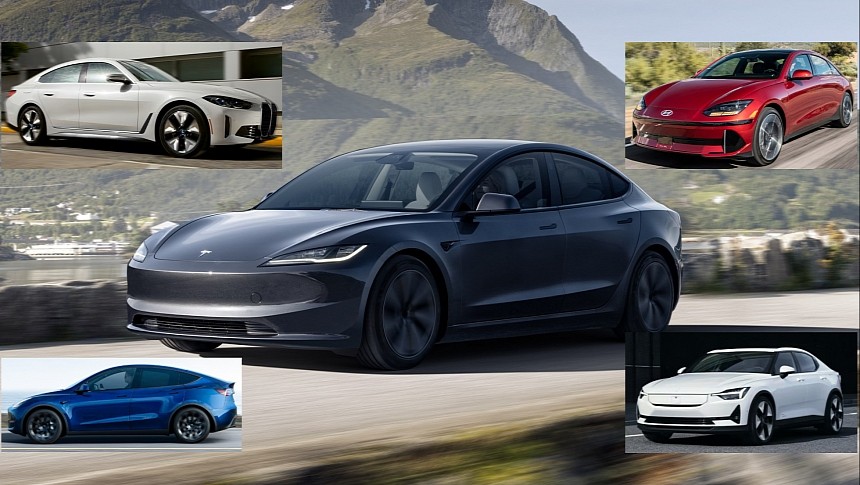 Tesla Model 3 Highland versus competitors