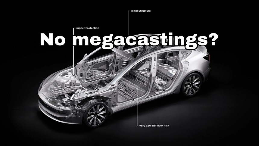 Tesla Model 3 Highland does not feature single-piece megacastings