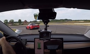 Tesla Model 3 Performance and 400 HP Honda NSX Clear Up Track in France