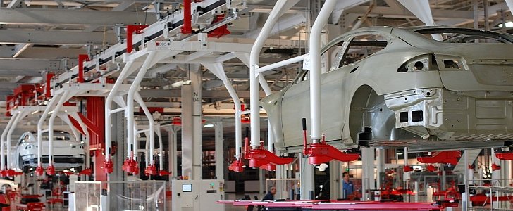 Tesla Model S production line