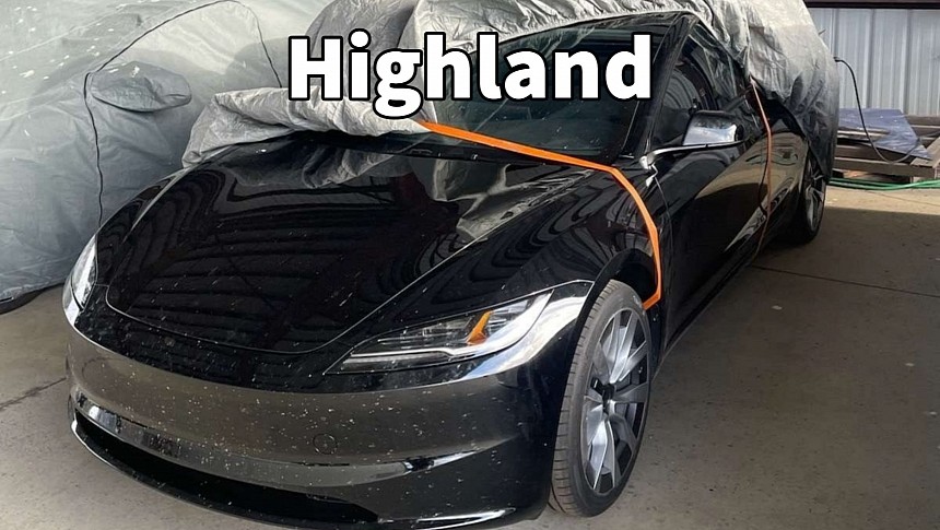 Leaked picture of the refreshed Tesla Model 3 aka Project Highland