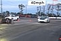 Tesla Model 3 Races Two Ford Mustangs, Someone Gets Rolled on Multiple Occasions