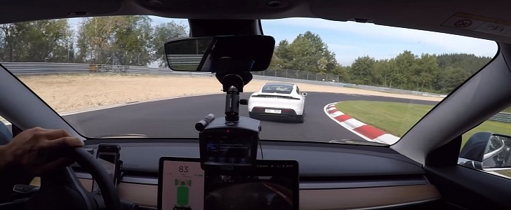 Porsche Taycan 4S vs. Tesla Model 3 Performance on Nurburgring