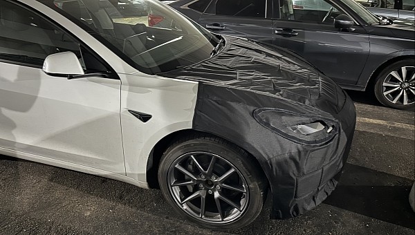 Tesla Model 3 Refresh prototype spotted with intriguing front modifications