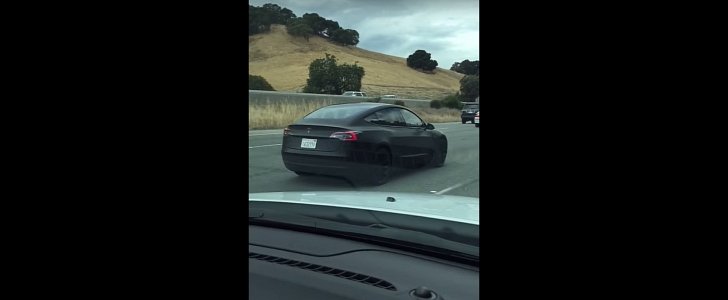 Tesla Model 3 pre-production prototype spied in Palo Alto, California