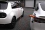 Tesla Model 3 Sucks Power Off Tiny Honda E Like a Leech