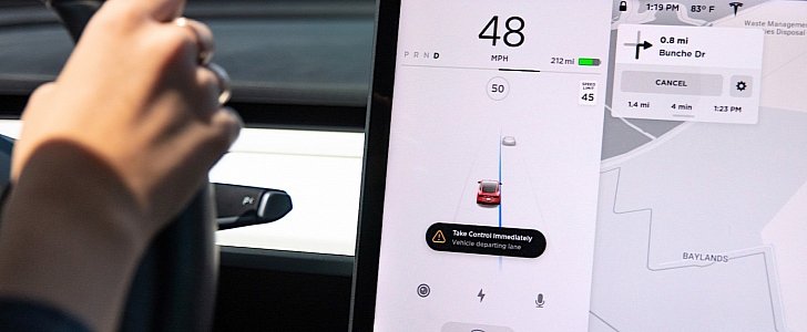 Lane departure updates in Model 3 to work with Autopilot off