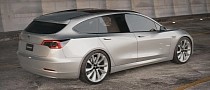 Tesla Model 3 Wagon Rendering Makes Popular EV More Practical, But Would You Buy One?