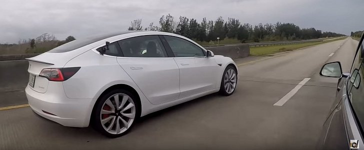Tesla Model 3 With Boost Upgrade Races Model 3 Performance