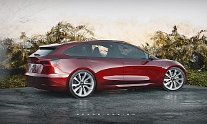 Tesla Model “3.5” Touring Gives Us Elegantly Integrated CGI Food for Thought