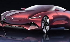 Tesla "Model I" Rendering Would Be a Stylish Range-Topping Luxury Grand Tourer