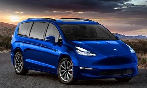 Tesla Model M Rendering Brings Minimalism to Minivans