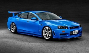 Tesla Model R34 GT-R Is an Unusual Mix of Supercar Killers