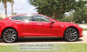 Tesla Model S Active Air Suspension Demo