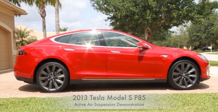 Tesla Model S Active Air Suspension Demo