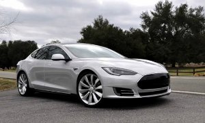 Tesla Model S Alpha on the Road