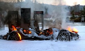 Tesla Model S Burns to the Ground While Using Supercharger in Norway