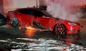 Tesla Model S Catches Fire at Tesla Service Center in Marietta, Georgia