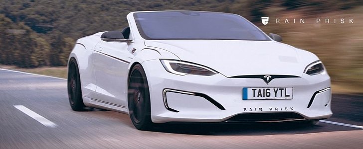 Tesla Model S Convertible Rendered