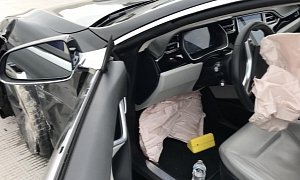 Tesla Model S Crashes Into Concrete Barrier While Using Autopilot, Nobody Harmed