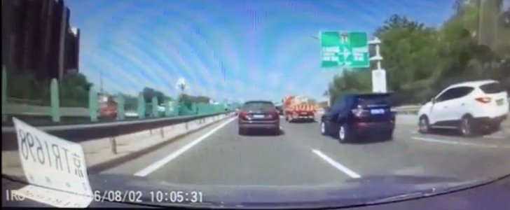 Moments before the Tesla Autopilot accident in China