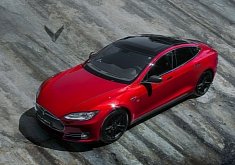 Tesla Model S Is Red and Ready for Christmas Thanks to Vilner