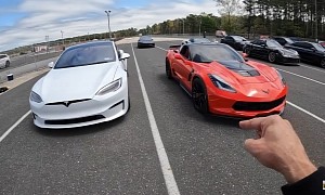 Tesla Model S Long Range Drags 850-HP BMW M5 and Z06, Someone Gets Owned