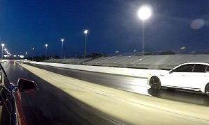 Tesla Model S P100D Drag Races 2018 BMW M5, Demolition Ensues