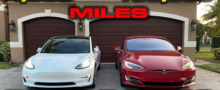 Tesla Model S P100D Loses 50 HP after 96,000 Miles, Drag Races Model 3 Performance