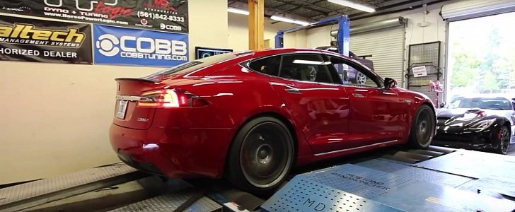 Tesla Model S P100D Ludicrous+ on dyno