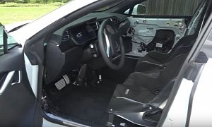 Tesla Model S P100D "Racecar" with Stripped Interior, Drag Radials Loses 360 lbs