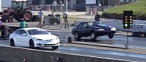 Tesla Model S P100D vs Drag Cars, Probably Last 1/4-Mile Clip Before the Update