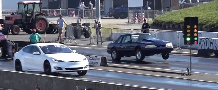 Tesla Model S P100D vs Drag Cars