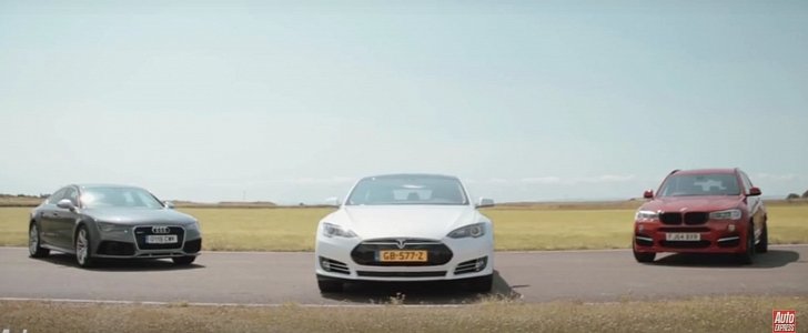 Model S P85D Takes on Audi RS7 and Alpina XD3 in Weirdest Track Battle Ever