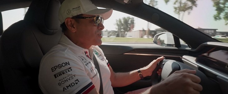Manny Khoshbin takes his new Tesla Model S Plaid out for a spin, is giddy with excitement