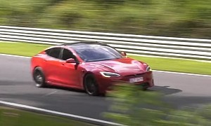 Tesla Model S Plaid Claims New Nurburgring Record for EVs Beating Porsche's Taycan