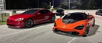 Tesla Model S Plaid Drag Races 1,000-Horsepower McLaren 720S With Shocking Results