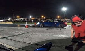 Tesla Model S Plaid Drag Races Another Plaid, Wheel Size Makes the Difference