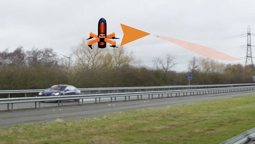 Tesla Model S Plaid races the world's fastest camera drone