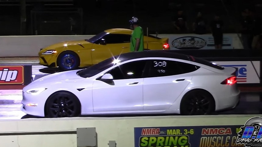 Tesla Model S Plaid vs GR Supra vs Lexus on DRACS