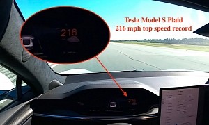 Tesla Model S Plaid Hits Record-Breaking Top Speed, Sounds Like a Fighter Jet Taking Off