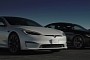Tesla Model S Plaid Smokes Cadillac and BMW Around Willow Springs