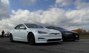 Tesla Model S Plaid vs. Audi RS 3 Sedan Drag Race Concludes With Obvious Winner
