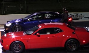 Tesla Model S Plaid Wants to Silence Dodge Forever, Races SRT Hellcat, Redeye and Demon