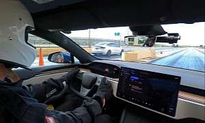 Tesla Model S Plaid With Drag Radials Runs the 1/8-Mile in 6.08 Seconds