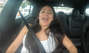 Tesla Model S Plaid’s Acceleration Makes Young Woman Hang On for Dear Life
