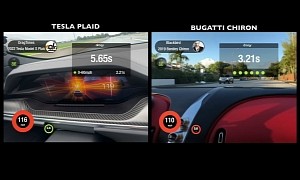 Tesla Model S Plaid’s Sprint Compared to Bugatti Chiron, Destruction Ensues!