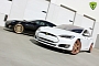 Tesla Model S Rides on Ghost Gold, UbeRose TSportline Wheels